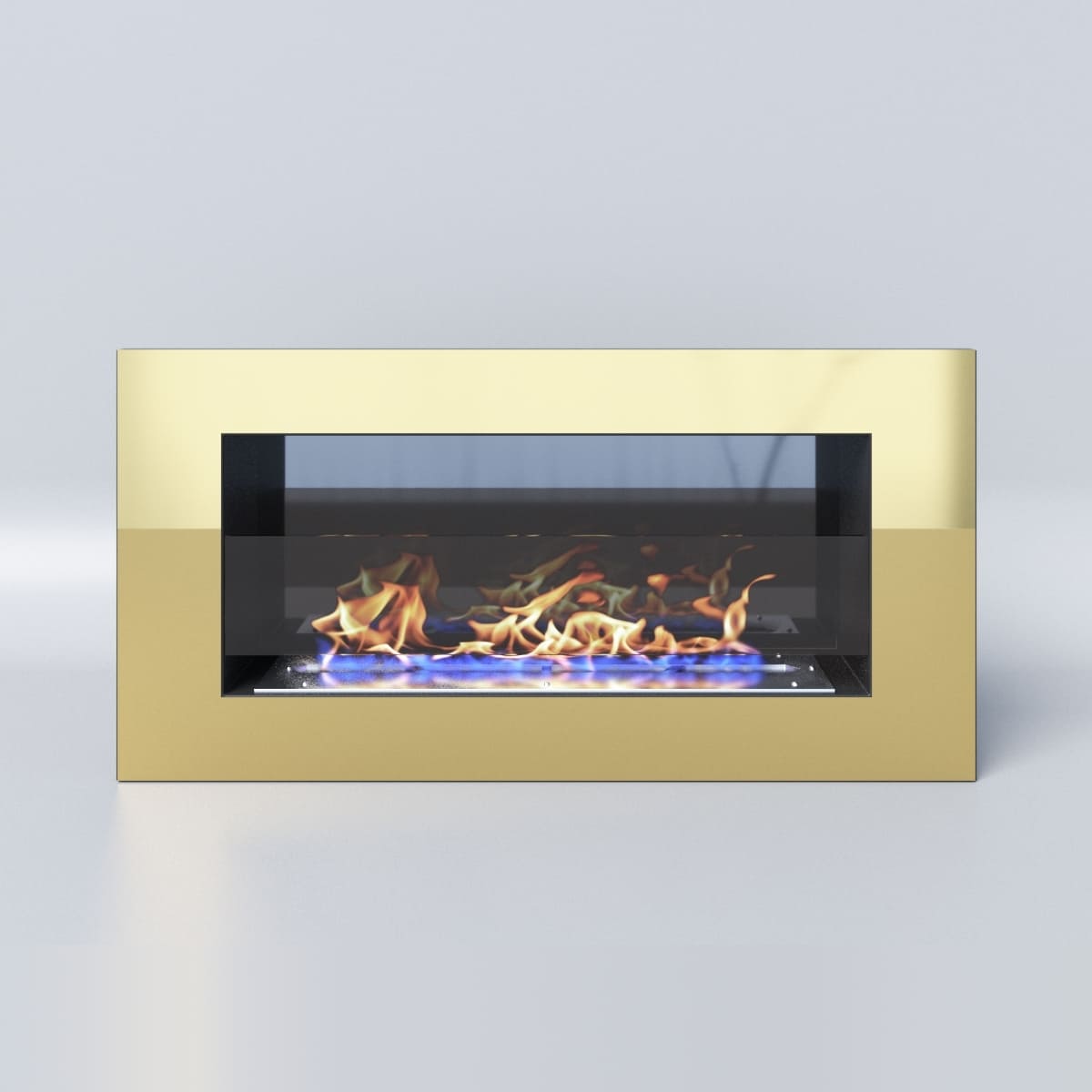 Биокамин "Русский огонь" Барокко 800N настенный с декоративным стеклом (стемалитом) по цене 38 600 руб.