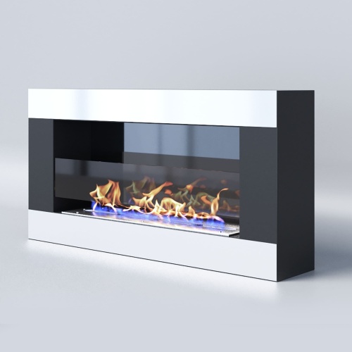 Биокамин "Русский огонь" Модерн 800N настенный с декоративным стеклом (стемалитом)