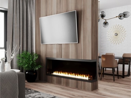 Биокамин "Русский огонь" Честер 1500 угловой правый с защитным стеклом по цене 55 400 руб.