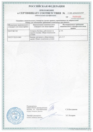 
Газовая топка Vero Design NI G1 H3 G