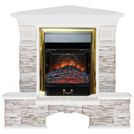 Бостон К Мисхор угловой (белый)+Majestic Brass