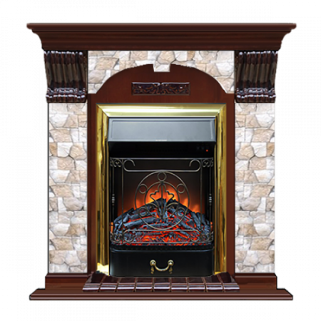 Арочный Арбат (красное дерево)+Majestic Brass