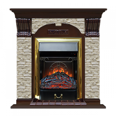 Арочный Грот однотонный (дуб)+Majestic Brass