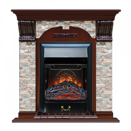 Арочный Грот цветной (красное дерево)+Majestic Black