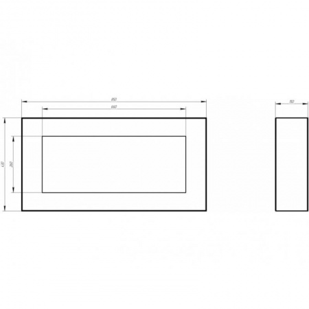Биокамин Window Fat II black по цене 29 600 руб.
