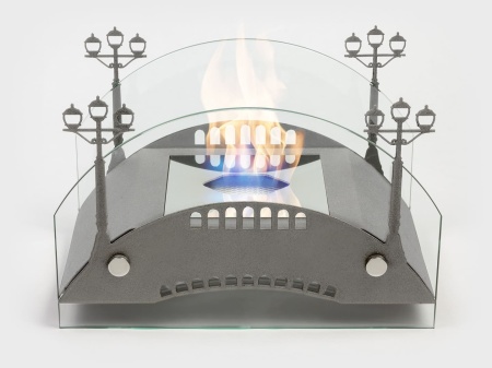 Настольный биокамин Lux Fire "Пушкинский мост" М (серебро) по цене 19 602 руб.