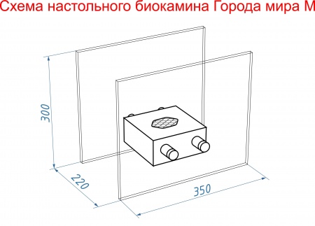 Настольный биокамин Lux Fire "Токио" M по цене 16 940 руб.